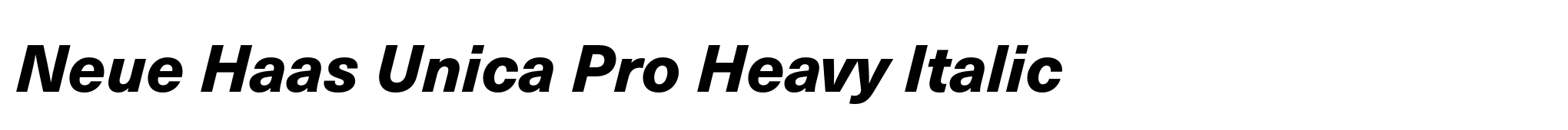 Neue Haas Unica Pro Heavy Italic image